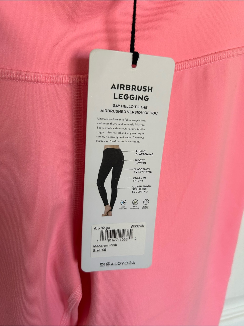 ALO Yoga Pink High-Waist Airbrush Leggings - Picture 2 of 7